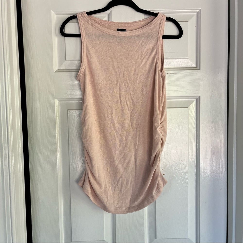 Light Pink sleeveless ruched sides top by GAP maternity size medium